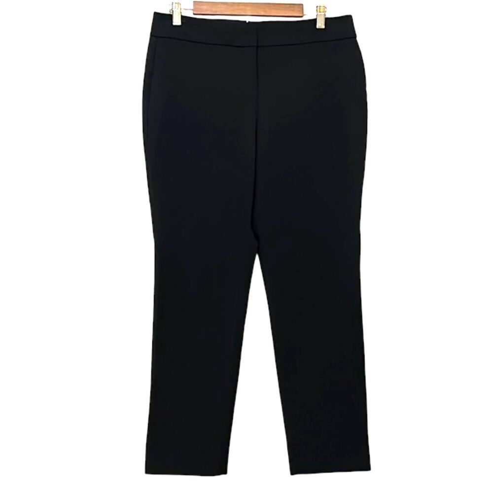 Talbots Signiture Straight Leg Dress Pants Womens 8 Career Minimalist Ponte Knit